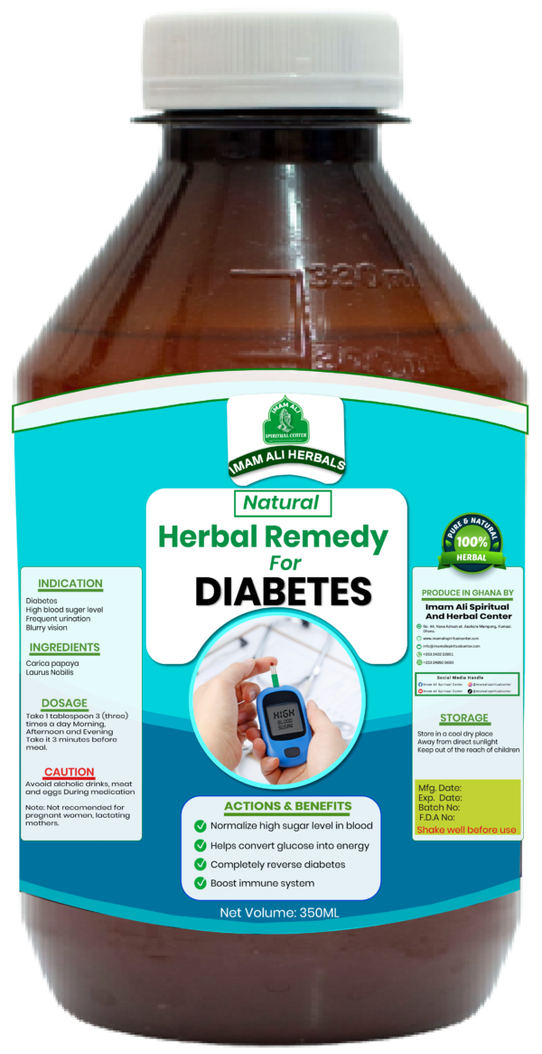 Diabetes Herbal Remedy Liquid formula